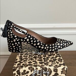 Black and White Polka Dot Heels